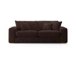 Milan Chocolate Fabric 3 Seater Sofa