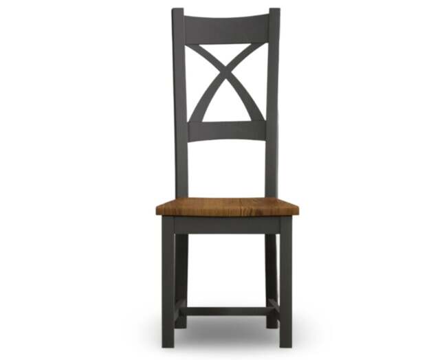Painted Rustic Oak Set of 2 Painted Dining Chairs
