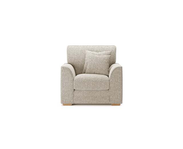 Jasper Natural Chenille Fabric Armchair