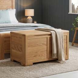 Harper Solid Oak Blanket Box