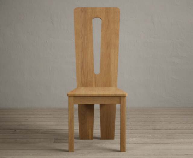 Lucca Oak Set of 2 Fabric Dining Chairs