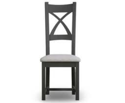Painted Light Grey Set of 2 Painted Dining Chairs