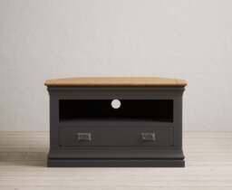 Charwood Oak and Charcoal Painted Corner TV Unit