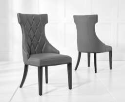 Novara 200cm Brown Pedestal Marble Dining Table with 10 Grey Sophia Chairs