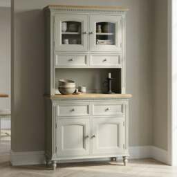 Francis Oak and Soft Green Painted Small Dresser
