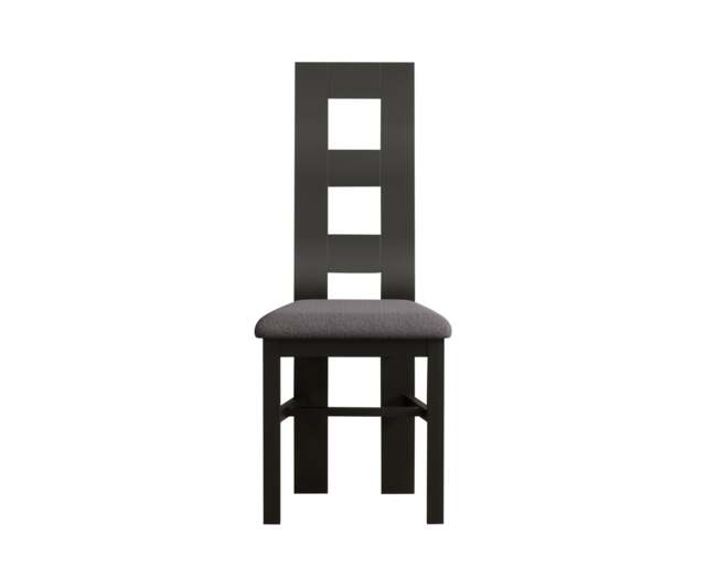 Painted Charcoal Grey Set of 2 Painted Dining Chairs