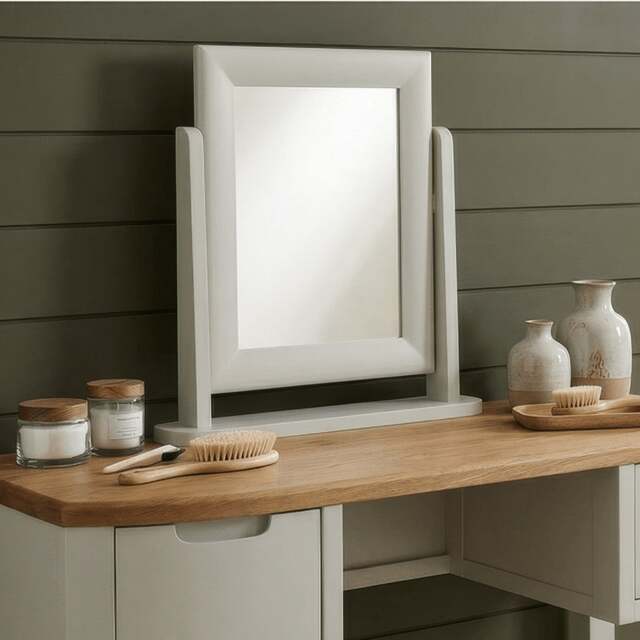 Signal White Painted Dressing Table Mirror