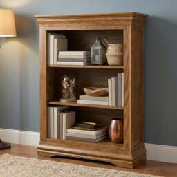 Burford Rustic Solid Oak Small Bookcase