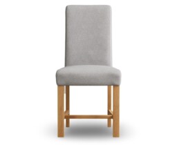 Braced Grey Set of 2 Fabric Dining Chairs