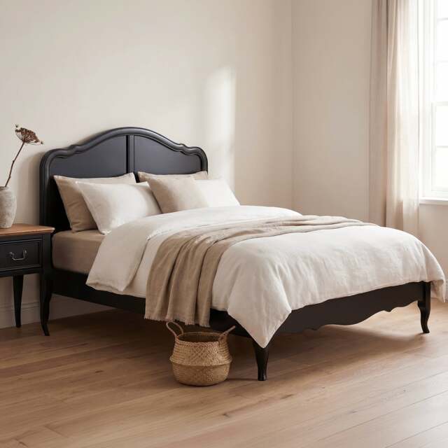 Chateau Noir Oak and Black Painted Double Bed