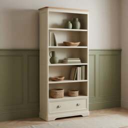 Madley Oak and Cream Painted Tall Bookcase
