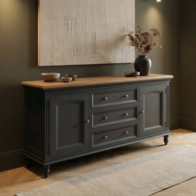 Francis Oak and Charcoal Grey Painted Extra Large Sideboard