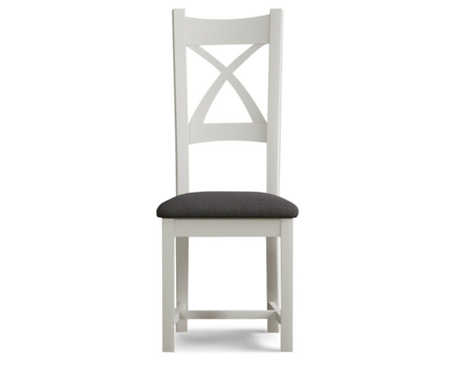 Painted Charcoal Grey Set of 2 Dining Chairs