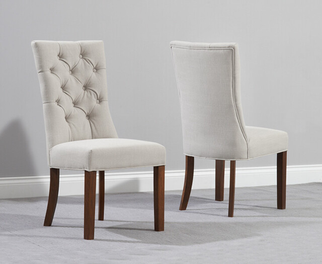 Francois Natural Set of 2 Fabric Dining Chairs