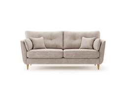 Capri Natural Chenille Fabric 3 Seater Sofa