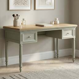 Francis Oak and Soft Green Painted Dressing Table