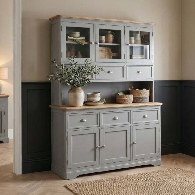 Felton Oak and Light Grey Painted Large Dresser