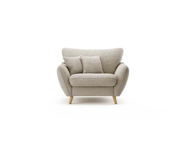 Palma Natural Chenille Fabric Armchair