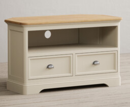 Madley Oak and Cream Painted Corner TV Cabinet