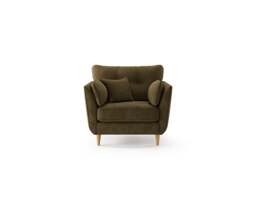 Capri Sage Chenille Fabric Armchair