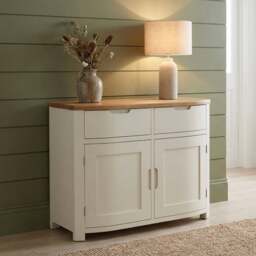 Bradwell Oak and Signal White Painted Small Sideboard