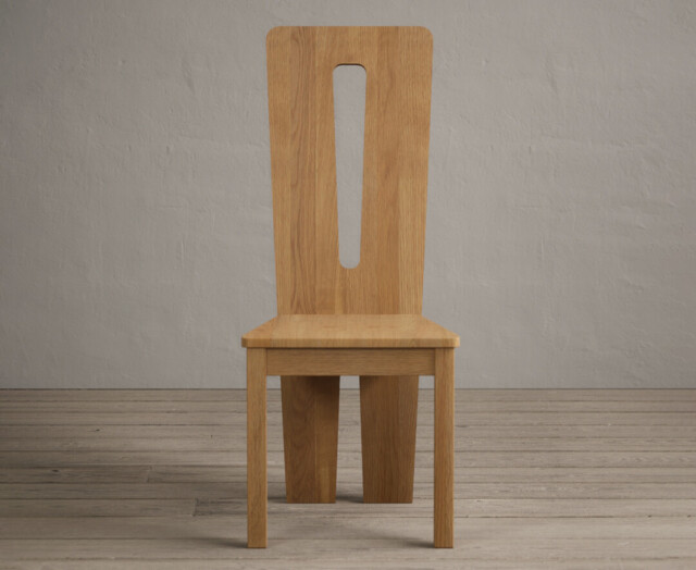 Lucca Oak Set of 2 Fabric Dining Chairs