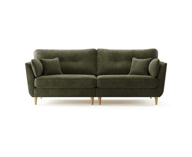 Capri Emerald Boucle Fabric 4 Seater Sofa