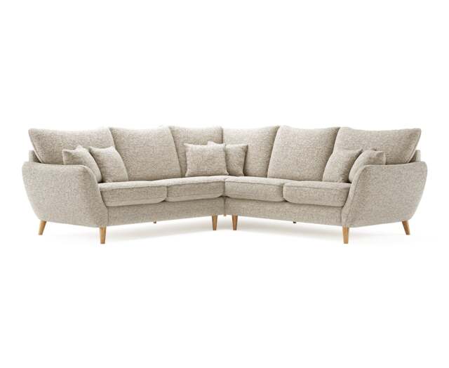 Palma Natural Chenille Fabric Corner Sofa