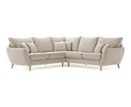 Palma Natural Chenille Fabric Corner Sofa