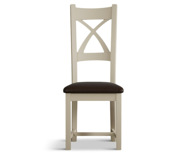 Painted Brown Set of 2 Dining Chairs
