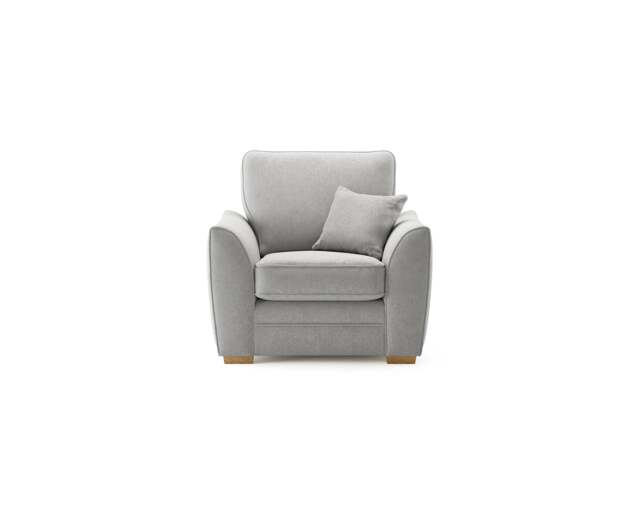 Bella Silver Fabric Armchair