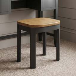 Bradwell Oak and Charcoal Painted Dressing Stool