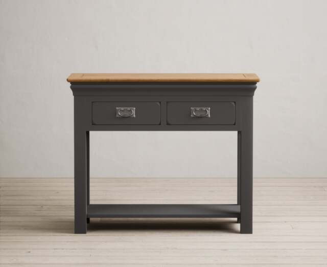 Charwood Oak and Charcoal Painted Console Table