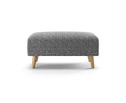 Jasper Charcoal Chenille Fabric Footstool
