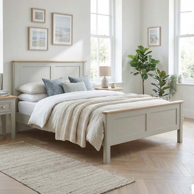 Brampton Soft Green Painted Double Bed