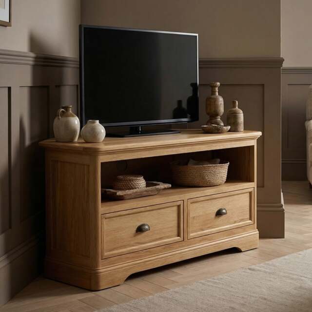 Cambridge Solid Oak Corner TV Cabinet