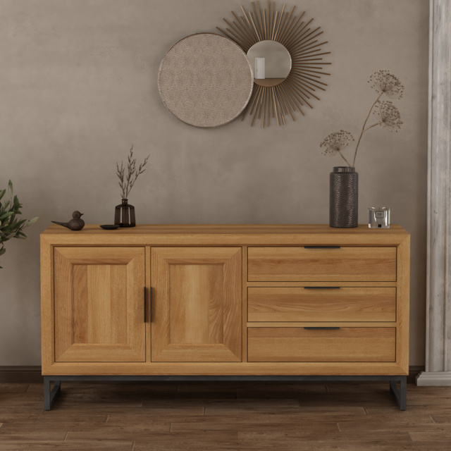 Loft Solid Oak Extra Large Sideboard