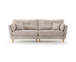 Capri Natural Chenille Fabric 4 Seater Sofa