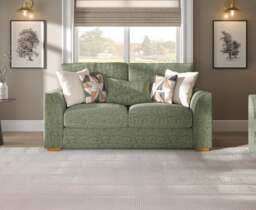 Jasper Hunter Green Chenille Fabric 2 Seater Sofa