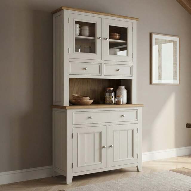 Weymouth Oak and Soft White Painted Small Dresser
