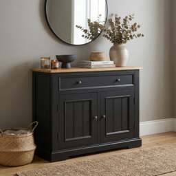 Charlton Oak and Black Painted Small Sideboard