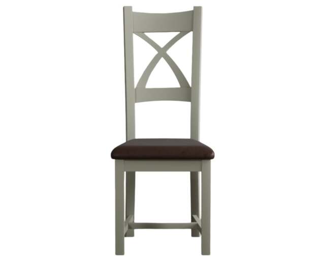 Painted Brown Set of 2 Dining Chairs