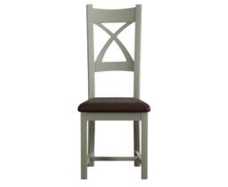 Painted Brown Set of 2 Dining Chairs
