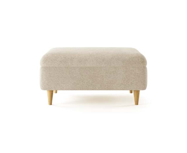 Capri Natural Boucle Fabric Footstool