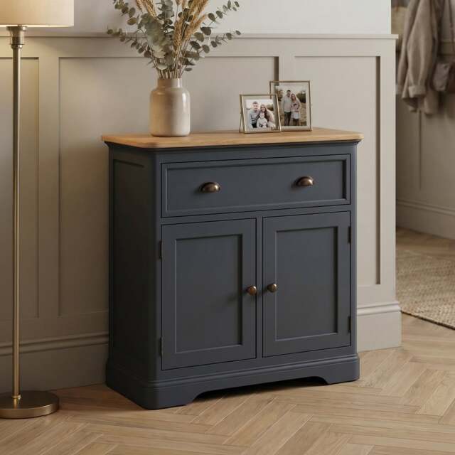 Bridstow Oak and Blue Painted Hallway Sideboard