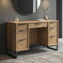 Herringbone Solid Oak Dressing Table