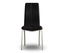 Marco Black Set of 2 Faux Leather Dining Chairs