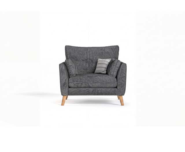 Palermo Graphite Chenille Fabric Armchair