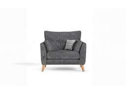 Palermo Graphite Chenille Fabric Armchair