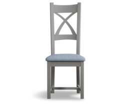 Painted Blue Set of 2 Painted Dining Chairs